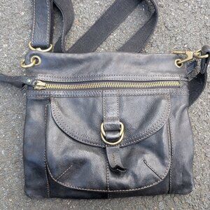 Fossil, Black Leather, Cross Body Purse